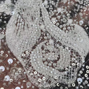 Nouvelle arrivée, dentelle <span class=keywords><strong>de</strong></span> mariage <span class=keywords><strong>de</strong></span> luxe, dentelle lourde à <span class=keywords><strong>gros</strong></span> motifs floraux, tissu en dentelle pour robe <span class=keywords><strong>de</strong></span> mariée - Product Image 2