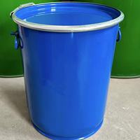 Fûts coniques en acier de 100 L étanches de bonne qualité avec tête fermée barils en acier inoxydable bleus durables de 100 litres avec résine époxy
