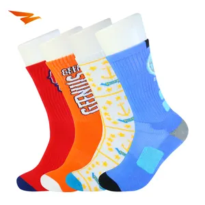 Logo personalizzato calzini di pallacanestro del commercio all'ingrosso di alta qualità in cotone da uomo di sport calzini
