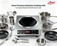 Kompor Induksi Komersial Stainless Steel Berkualitas Tinggi 3500W Kontrol Sentuh Tunggal Tahan Air untuk Penggunaan Hotel Restoran