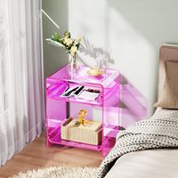 Fabrik-Großhandel Moderner Umweltfreundlicher Langlebiger Rosa Acryl-Couchtisch Multifunktional für Schlafzimmer Esszimmer Wohnzimmer Wohnmöbel