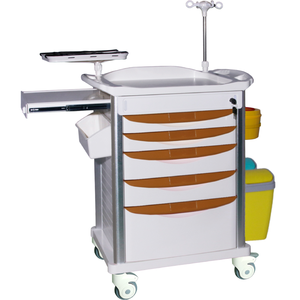 MN-EC005 병원 의료 기록 긴급 카트 ABS 응급 의료 카트 트롤리 서랍 포함 의료용 트롤리 - Product Image 1