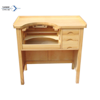 Banc de travail en bois massif avec tiroirs, banc pour les arts et l'artisanat, travail du bois, bricolage