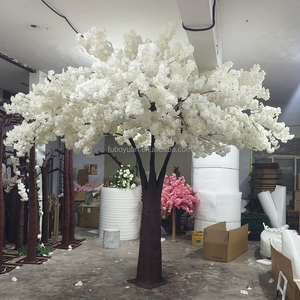 ST artificial gran árbol falso al aire libre decorativo Cerezo flores árbol decoración del hogar artificial blanco flor de cerezo árbol <span class=keywords><strong>restaurante</strong></span> - Product Image 3