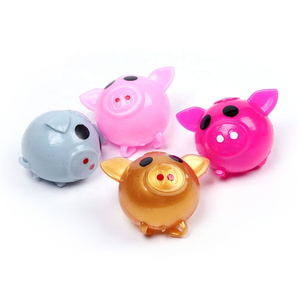 Haute qualité mignon rond TPR cochon Transparent Stress eau Splat balle jouet pour 5-7 ans filles et garçons boîte - Product Image 4