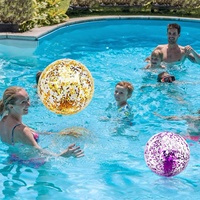 Ballon de plage gonflable en PVC avec logo personnalisé, couleurs personnalisées, paillettes, sequins, pour événements aquatiques, vente en gros