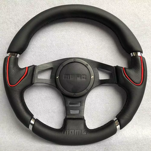Momo Steering Wheel - 14 Inch Leather Racing Design
