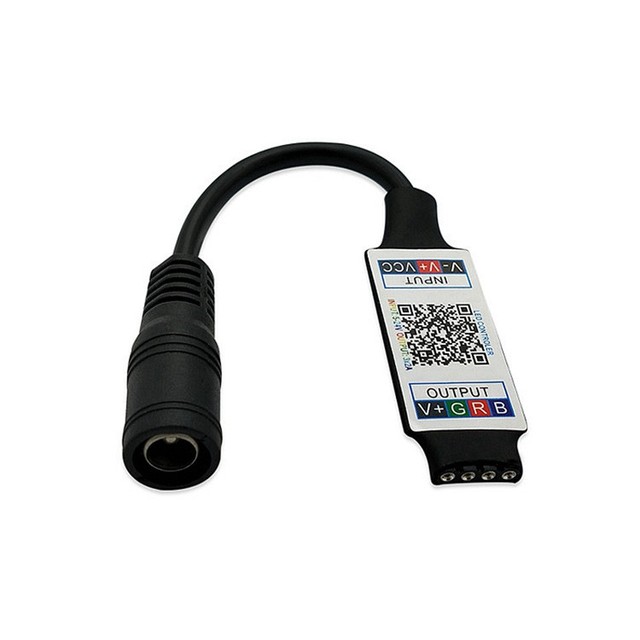 DC 12V RGB LED Controller APP Remote Mini Size for LED Strip Lighting Accessories-for Controlling LED Strip Lights DC Port