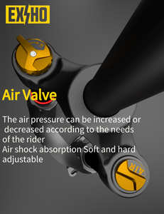 Horquilla de aire de suspensión para bicicleta de montaña, bloqueo de ajuste de rebote, recto, cónico, accesorios para bicicleta, 26/27, 5/29 - Product Image 5