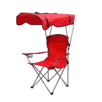 Approvisionnement d'usine vente chaude plafond décontracté et Portable extérieur pliant pêche Camping chaise chaise de plage avec auvent