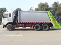 Camion à ordures compacteur Dongfeng Tianjin à double essieu arrière de 18 à 20 mètres cubes