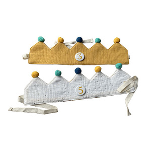 Couronne d'anniversaire personnalisée pour bébé Beckon, chapeau d'anniversaire réutilisable pour enfants avec des chiffres remplaçables de 1 à 10, fournitures de fête décoratives - Product Image 4