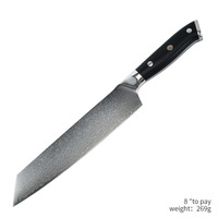 Ensemble de couteaux 8 pièces en acier Damas 67 couches faits à la main japonais VG10 Core couteaux de chef professionnels avec tranchant rasoir