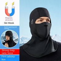 Masque de ski d'hiver avec sangles magnétiques, doublure polaire imperméable, protection thermique pour le visage, idéal pour l'alpinisme, le cyclisme, coupe-vent et chaud