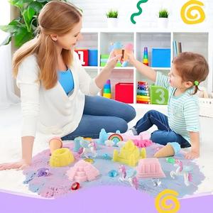 JITENG Space for Magic Sand Set, jouet éducatif non toxique, sûr et coloré, <span class=keywords><strong>ne</strong></span> colle pas aux mains - Product Image 4