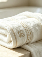 Wholesale Custom Eco-Friendly Absorbent Antibacterial High-Quality 100% Cotton Embroidery Solid Color Hotel Towel Set
