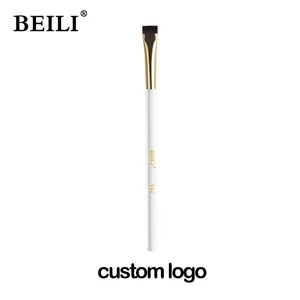 BEILI Professional Eyebrow Synthetic Hair Wooden Handle Private Label Single Cosmetic Tool