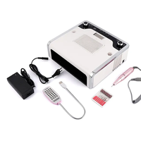 Plate-forme professionnelle 4 en 1 établi haute puissance lampe à ongles perceuse dépoussiéreur lampe de Table pour une utilisation de Salon de beauté des ongles Pro
