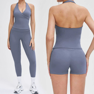Conjunto Deportivo de Alta Calidad de 8 Piezas para Mujer, para Entrenamiento al Aire Libre, Secado Rápido, Ajuste Ceñido, Espalda Descubierta, Transpirable - Product Image 3
