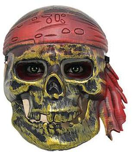Maschera per Mascherata in EVA Composito Multicolore Elettroplaccato Teschio Pirata <span class=keywords><strong>Horror</strong></span> Integrale per Festa di Halloween - Product Image 4
