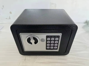 Custom logo Small Electronic Fireproof Steel <b>Safe</b> <b>Box</b> with Key <b>Lock</b> Digital <b>Lock</b> Hotel Deposit <b>Safe</b> for Home Office Party Gift - Product Image 5
