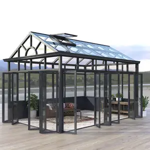 Pabrik grosir aluminium kaca Sunroom konservasi rumah kaca disesuaikan Sunroom & rumah kaca