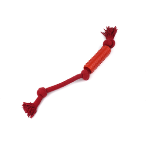 Corde de tir cylindrique pour chiens, jouet interactif pour animaux de compagnie avec extrémités en corde et design de tube texturé - Product Image 3