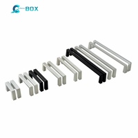 Guidon avant chinois Bentai, C-BOX, largeur 122 mm, finition anodisée argent-blanc, 4U 133,4 mm, 10501-018, montage vertical/angulaire