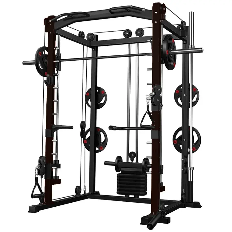 Équipement multifonctionnel Machine à câble d'entraînement Squat Power Rack Smith Machine