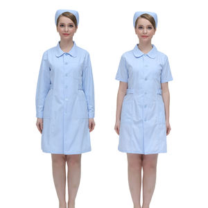 Bata de laboratorio de enfermería Tela tejida ecológica Conjuntos elásticos de alta calidad Manga médica unisex Diseño de cuello en V Hospital Enfermera Doctor - Product Image 6