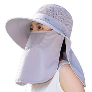 หมวกป้องกันแสงแดดสำหรับผู้หญิง ปีกกว้าง ระบายอากาศได้ดี ปิดบังใบหน้าและลำคอ เหมาะสำหรับกิจกรรมกลางแจ้ง ขี่จักรยาน เก็บชา สีกากี สีขาวงาช้าง - Product Image 5