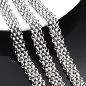 Nueva pulsera de cadena de tres filas de acero inoxidable, collar suave DIY, paquete de moda, <span class=keywords><strong>joyería</strong></span> de titanio - Product Image 2