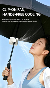 Portable Clip-On Waist <b>Mini</b> Fan Rechargeable Outdoor Cooling Fan Personal <b>Air</b> <b>Conditioner</b> Ice Cooling Fan for Summer Travel - Product Image 6