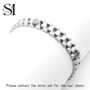 <span class=keywords><strong>Bracelet</strong></span> chaîne graphique en acier inoxydable de haute qualité plaqué or, design géométrique tendance, pour hommes et femmes, OEM, pour les fêtes - Product Image 2