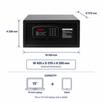 Coffre-fort multifonctionnel de luxe Fourniture de chambres de marque privée pour hôtel 5 étoiles avec design breveté Commodités hôtelières
