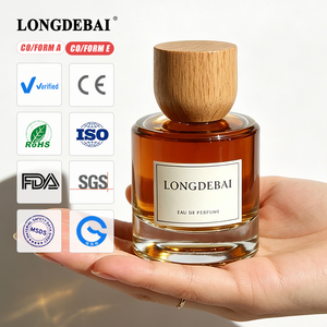 Envase al por Mayor, Botella de Vidrio Redonda para Perfume, Cilindro Transparente Vacío de 30 ml, 50 ml, 100 ml, Botella de Perfume con Tapa Dorada - Product Image 3