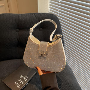 Mode luxe inspiré dames femme sac diamant clouté sac à main grande capacité travail bureau quotidien sac à bandoulière pour les femmes - Product Image 1