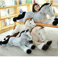 Jouet cheval en peluche personnalisé super doux de haute qualité lesté mixte avec remplissage en coton PP