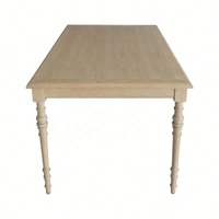 Meubles de maison D1615-160 à la française Table à manger de cuisine rectangulaire en bois massif de chêne/bouleau