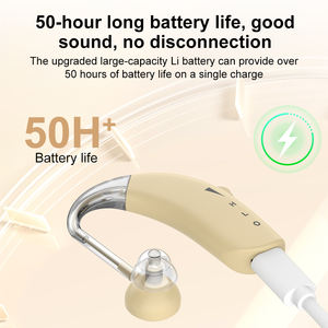 Aide auditive analogique rechargeable derrière l'oreille en vente en gros, réduction du bruit, son super clair pour les personnes âgées, perte auditive légère à modérée - Product Image 4