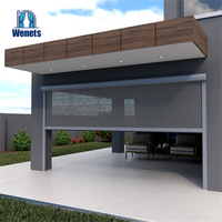 Pérgola de Aluminio para Techo con Paneles Motorizados y Persianas Enrollables Resistentes al Viento para Exteriores