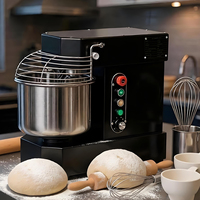 Mélangeurs à spirale doubles commerciaux 50 kg, robustes, en acier inoxydable, avec bascule automatique du bol, certifiés CE, pour boulangerie, pizza et pain