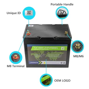  12V 리튬 이온 배터리 태양 에너지 저장 주거 ESS 100Ah 120Ah 200Ah 블루투스 10 년 디자인 수명 12V LFP