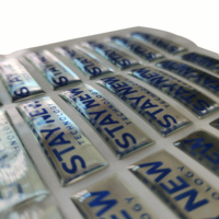 Autocollants 3D durables avec logo, adhésif époxy polydésincrustant pour étiquettes d'emballage
