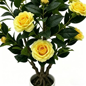 <b>Artificial</b> Camellia <b>Tree</b> Faux Camellia <b>Tree</b> Camellia <b>Tree</b> Potted - Product Image 6