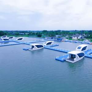 Spazi abitativi panoramici galleggianti ritiri modulari di lusso abitazioni acquatiche lungomare case galleggianti <span class=keywords><strong>Resort</strong></span> bagni cucina parco bagno - Product Image 2