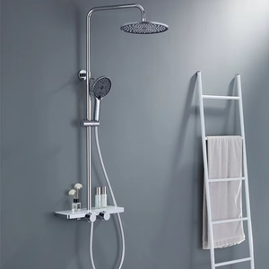 Sistema <span class=keywords><strong>Doccia</strong></span> a Vista di Grado Architettonico con <span class=keywords><strong>Soffione</strong></span> <span class=keywords><strong>Doccia</strong></span> a Doppia Funzione e Miscelatore in Ottone Anti-Calcare - Product Image 2