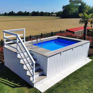 Piscine hors sol en verre épais, fibre de verre, bois, acrylique personnalisé, fenêtre, jardin, cour, piscine extérieure, cadre en acrylique - Product Image 3