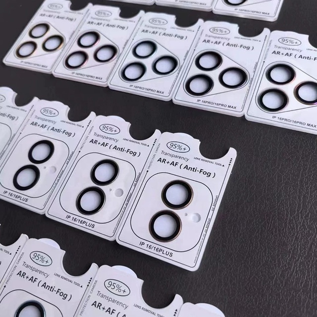 Camera Lens Rings AR Tempered Glass Metal Lens Protector Camera Glass for iPhone 16 Pro Max 15 Plus 11 12 14