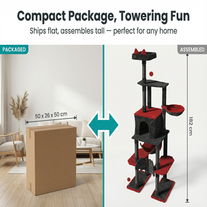 लक्जरी बिल्ली टॉवर बहु-स्तरीय सिसल खरोंच पोस्ट कोंडो घर के अंदर बड़ी बिल्लियों के लिए केटीन्स प्लग गतिविधि केंद्र - Product Image 5
